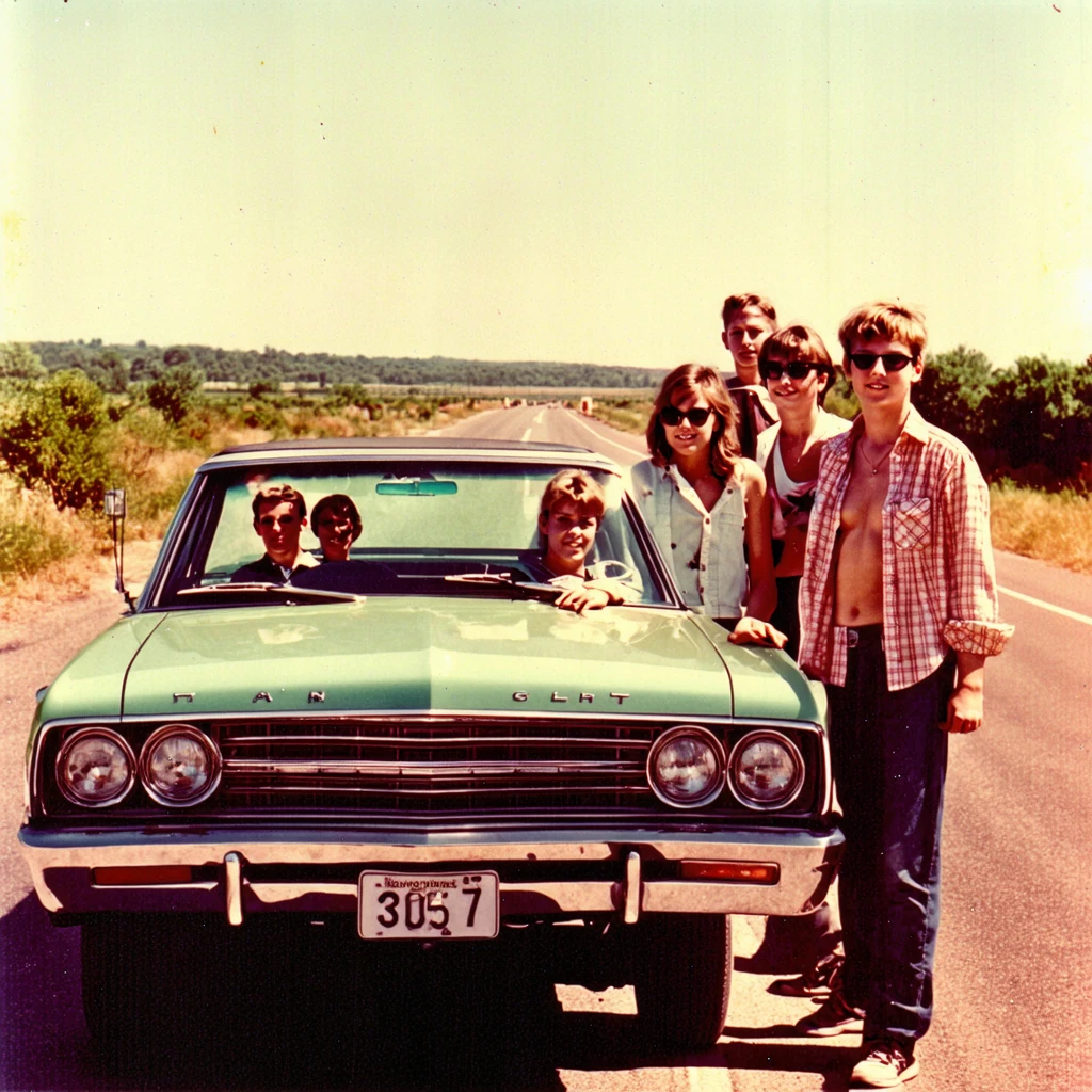 Retro Summer Road Trip with Friends