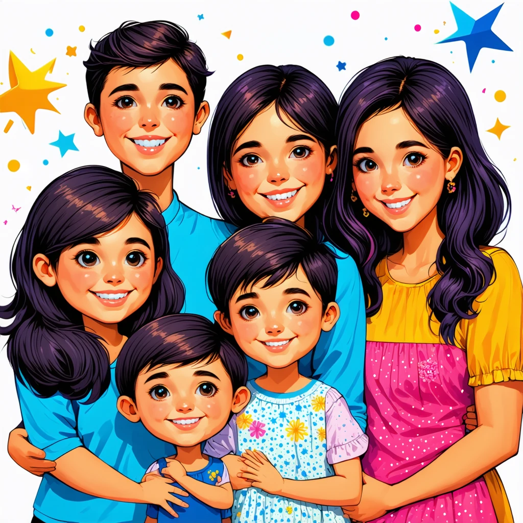 Family Portrait for Kids' Room