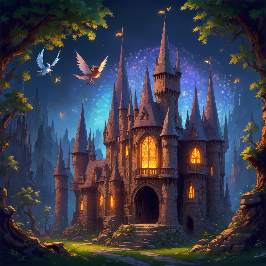 Enchanted Castle Scene for Fairytale Storytelling