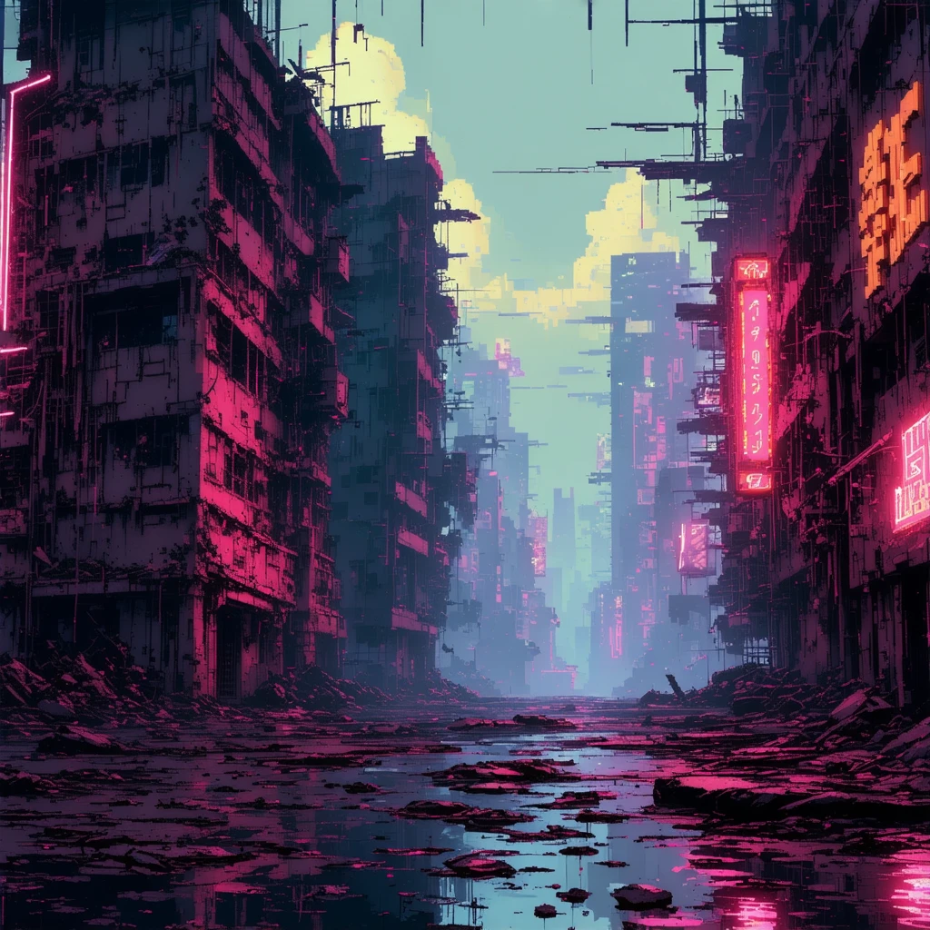 Video Game Concept Art for a Dystopian World