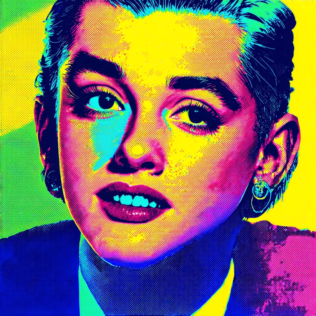 Portrait of a Celebrity in Pop Art Style