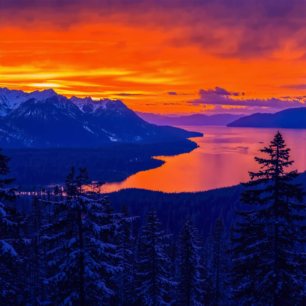 Nature & Wilderness: Sunset Meets Mountains or Water
