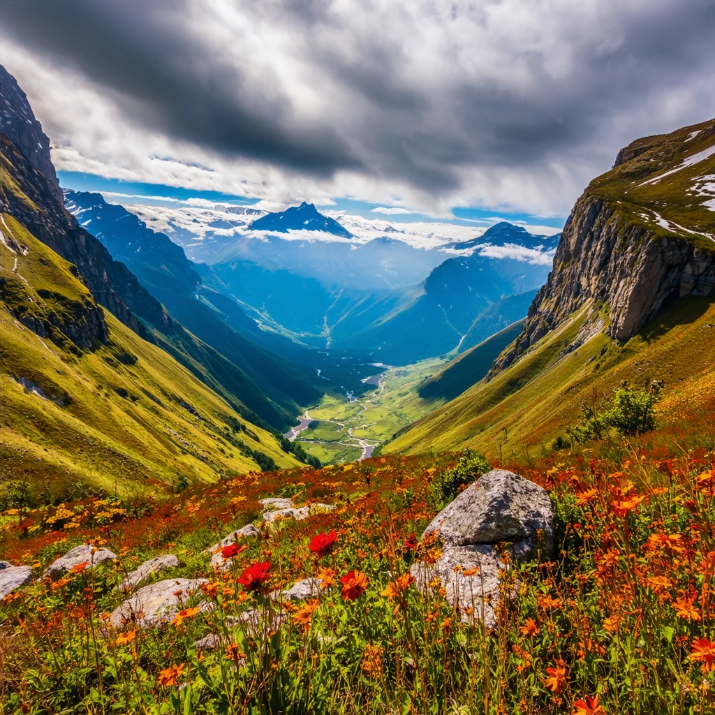 Dramatic Mountain Landscape
